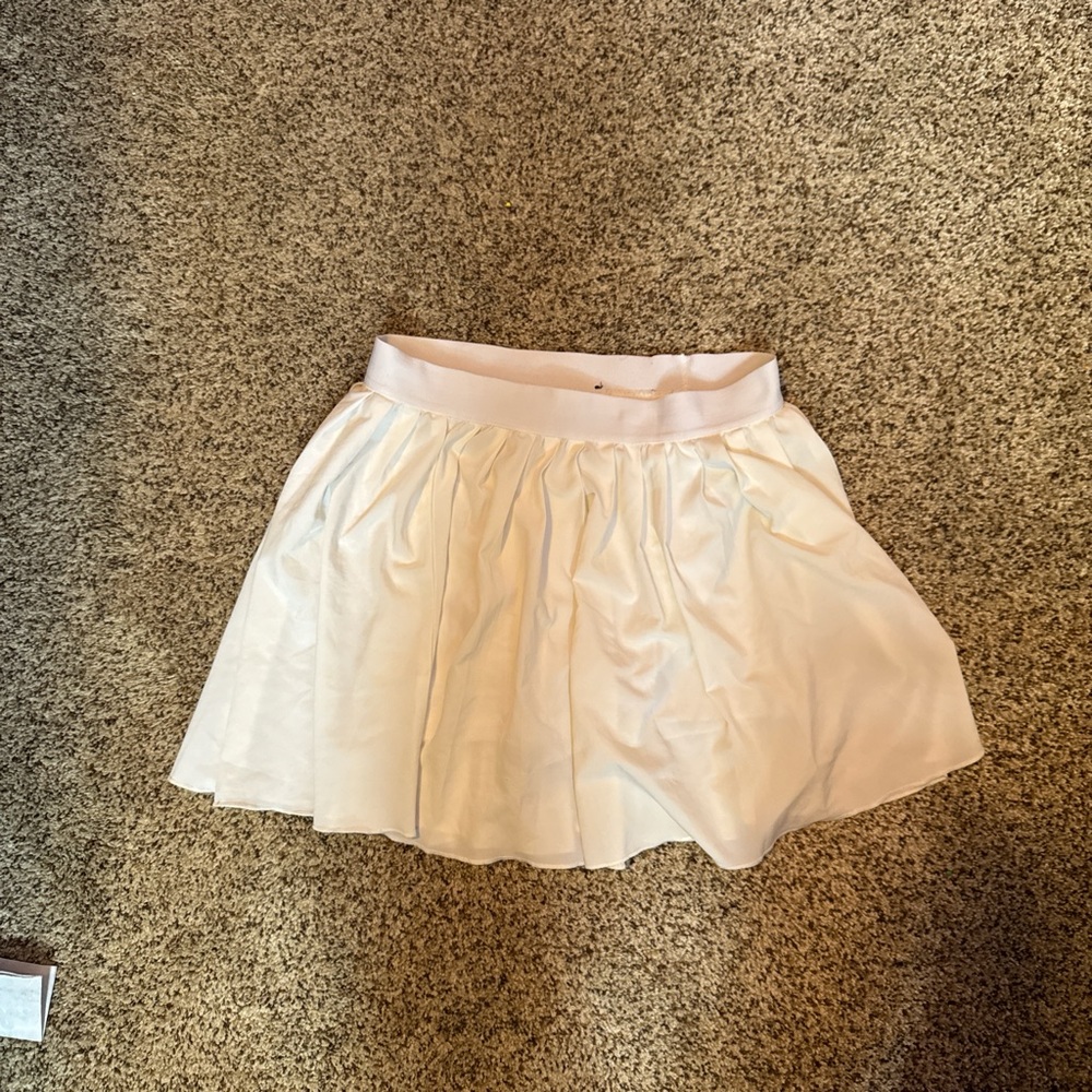 Gilly Hicks Cream Skater Skirt Mini Pleated
